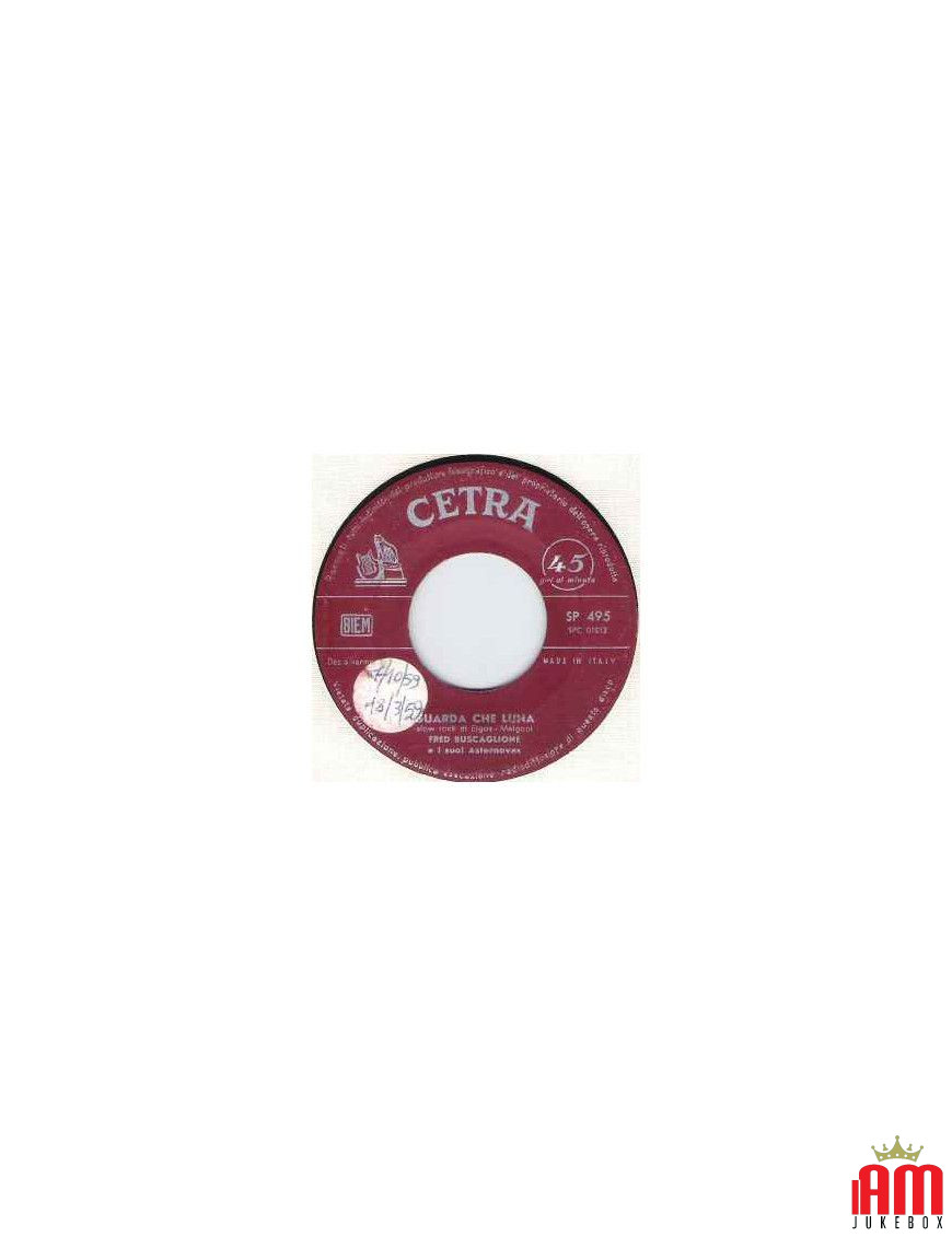 Pity Pity Guarda Che Luna [Fred Buscaglione E I Suoi Asternovas] - Vinyl 7", 45 RPM [product.brand] 1 - Shop I'm Jukebox 