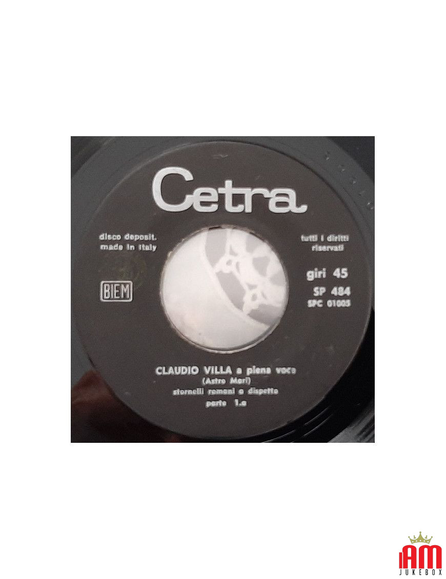 Claudio Villa A Piena Voce Part I Part II [Claudio Villa] – Vinyl 7", 45 RPM, Neuauflage [product.brand] 1 - Shop I'm Jukebox 