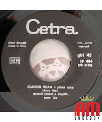 Claudio Villa A Piena Voce Part I Part II [Claudio Villa] – Vinyl 7", 45 RPM, Neuauflage [product.brand] 1 - Shop I'm Jukebox 