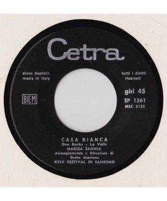 Casa Bianca [Marisa Sannia] - Vinyl 7", 45 RPM [product.brand] 1 - Shop I'm Jukebox 