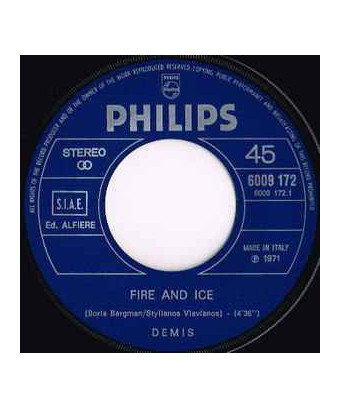 Fire And Ice  [Demis Roussos] - Vinyl 7", 45 RPM