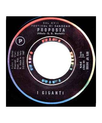 Proposal [I Giganti] - Vinyl 7", 45 RPM [product.brand] 1 - Shop I'm Jukebox 