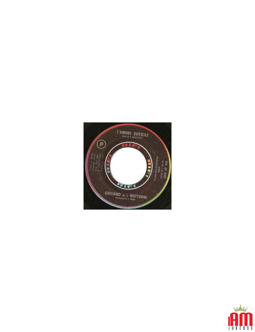 Difficile amour petite fille (Mendocino) [Giuliano EI Notturni] - Vinyle 7", 45 tours [product.brand] 1 - Shop I'm Jukebox 