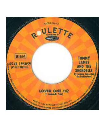 Elle [Tommy James & The Shondells] - Vinyl 7", 45 RPM, Single [product.brand] 1 - Shop I'm Jukebox 