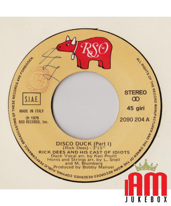 Disco Duck (Teil 1) [Rick Dees & His Cast Of Idiots] – Vinyl 7", 45 RPM, Single, Stereo [product.brand] 1 - Shop I'm Jukebox 