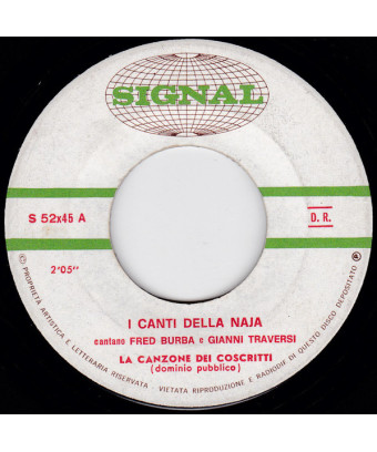 I Canti Della Naja [Fred Burba,...] - Vinyl 7", 45 RPM, Single