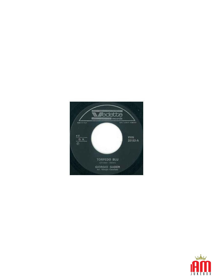 Torpedo Blu [Giorgio Gaber] - Vinyl 7", 45 RPM [product.brand] 1 - Shop I'm Jukebox 