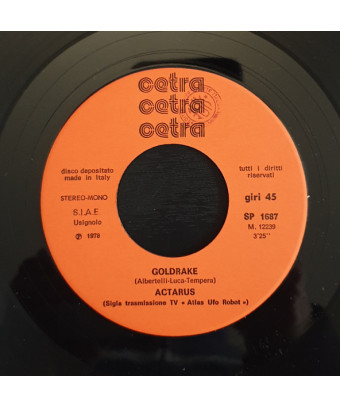 Grendizer [Actarus] – Vinyl 7", 45 RPM, Single [product.brand] 1 - Shop I'm Jukebox 