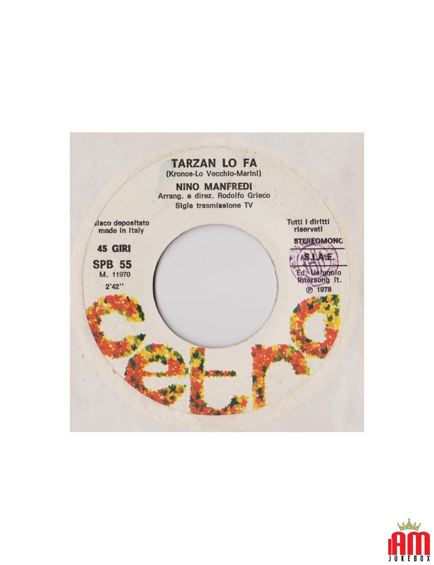 Tarzan Lo Fa [Nino Manfredi] - Vinyl 7", 45 RPM [product.brand] 1 - Shop I'm Jukebox 