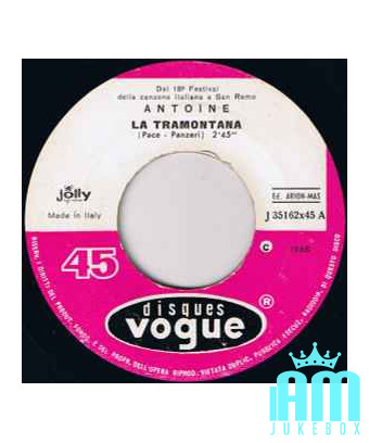 La Tramontane [Antoine (2)] - Vinyl 7", 45 RPM, Single [product.brand] 1 - Shop I'm Jukebox 