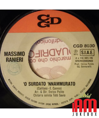 'O Surdato 'Nnammurato [Massimo Ranieri] – Vinyl 7", 45 RPM [product.brand] 1 - Shop I'm Jukebox 