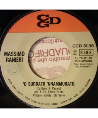 'O Surdato 'Nnammurato [Massimo Ranieri] - Vinyle 7", 45 tours