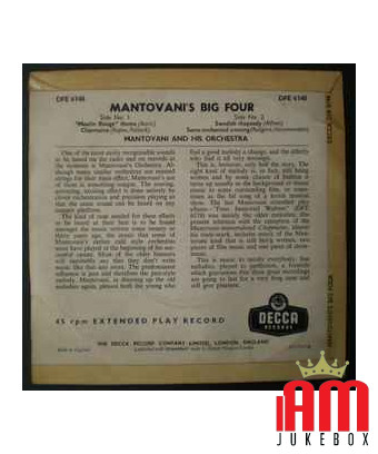 Mantovani's Big Four [Mantovani And His Orchestra] - Vinyl 7", 45 RPM, EP, Réédition