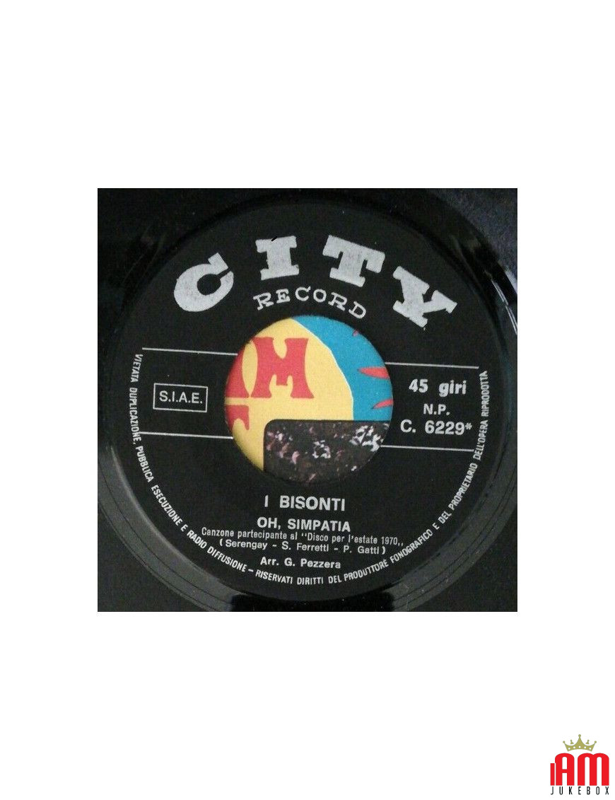 Oh, Simpatia [I Bisonti] – Vinyl 7", 45 RPM [product.brand] 1 - Shop I'm Jukebox 