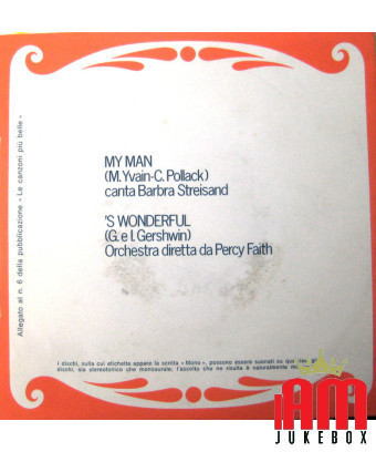My Man's Wonderful [Barbra Streisand,...] - Vinyle 7", 45 tours