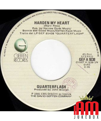 Harden My Heart [Quarterflash] – Vinyl 7", 45 RPM, Stereo [product.brand] 1 - Shop I'm Jukebox 