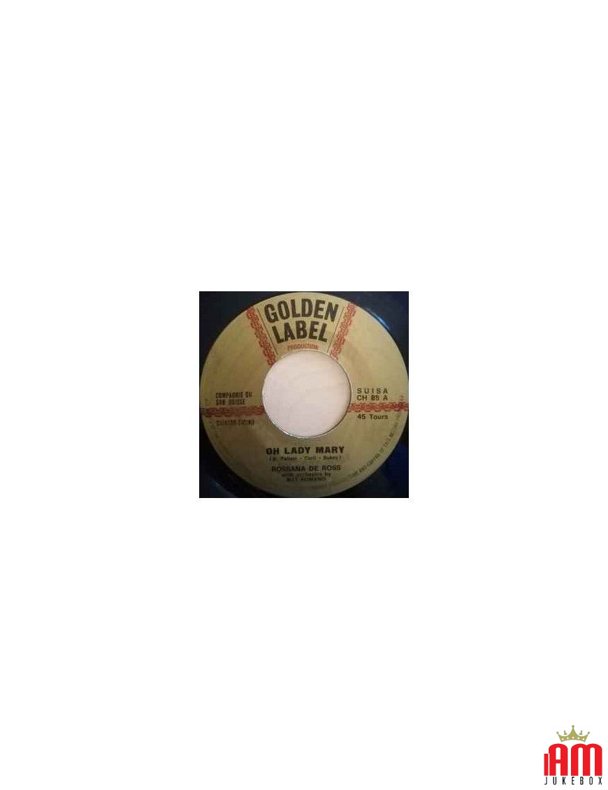 Oh Lady Mary Agata [Rossana De Ross,...] - Vinyle 7", 45 tours [product.brand] 1 - Shop I'm Jukebox 