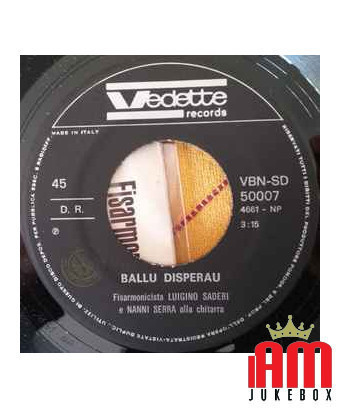 Ballu Disperau Danza Sarda Nuoresa [Luigino Saderi,...] – Vinyl 7", 45 RPM [product.brand] 1 - Shop I'm Jukebox 