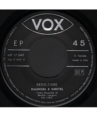 Hänsel und Gretel [Ignazio Colnaghi] – Vinyl 7", 45 RPM, EP [product.brand] 1 - Shop I'm Jukebox 