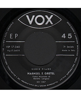 Haensel And Gretel [Ignazio Colnaghi] - Vinyl 7", 45 RPM, EP