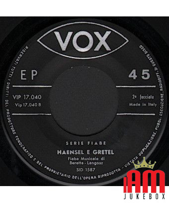 Haensel E Gretel [Ignazio Colnaghi] - Vinyl 7", 45 RPM, EP [product.brand] 1 - Shop I'm Jukebox 