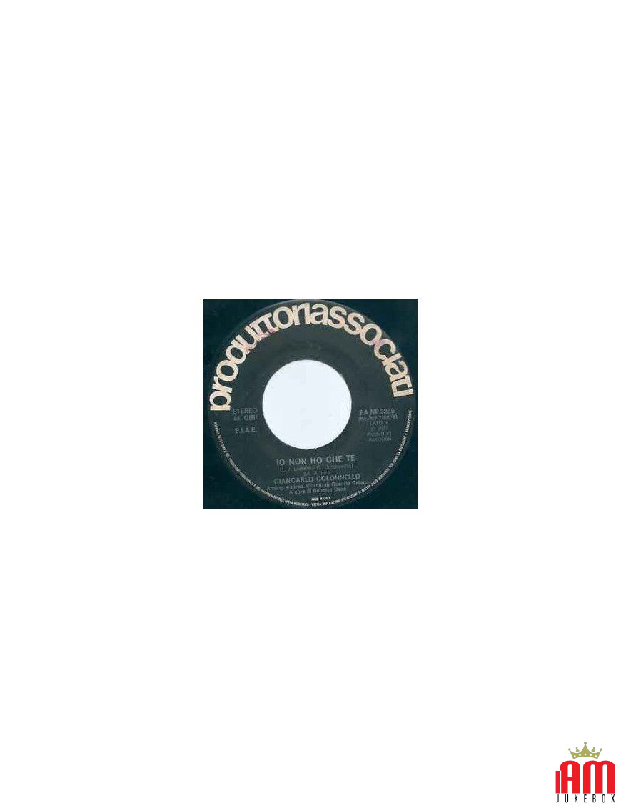 Je n'ai que toi depuis trop longtemps [Giancarlo Colonnello] - Vinyl 7", 45 RPM [product.brand] 1 - Shop I'm Jukebox 