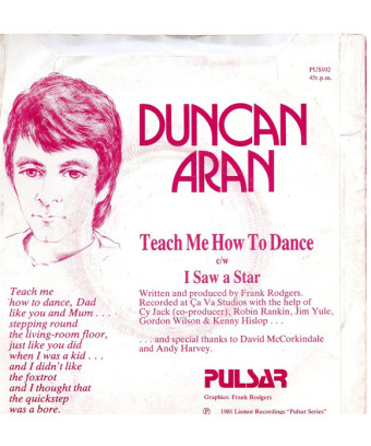 Teach Me How To Dance I Saw a Star [Duncan Aran] - Vinyl 7", 45 RPM, Single [product.brand] 1 - Shop I'm Jukebox 