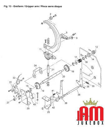 Wurlitzer plate clamp Wurlitzer spare parts Wurlitzer Condition: New [product.supplier] 1 Morsetto per piastra Wurlitzer Wurlitz