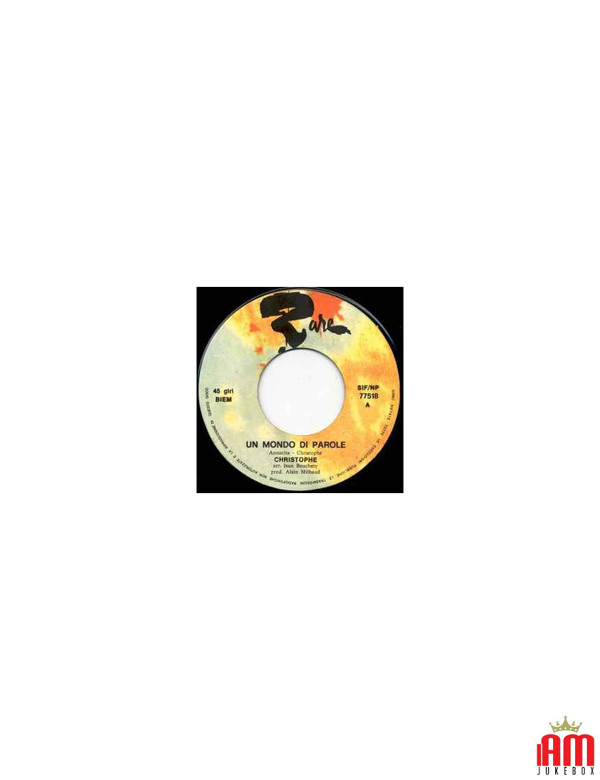 A World of Words Stories About You [Christophe] - Vinyl 7", 45 RPM [product.brand] 1 - Shop I'm Jukebox 