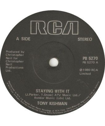 Staying With It [Tony Kishman] – Vinyl 7", 45 RPM, Stereo [product.brand] 1 - Shop I'm Jukebox 