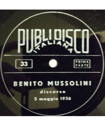 Discorso Del 5 Maggio 1936 [Benito Mussolini] - Flexi-disc 7", 33 ? RPM [product.brand] 1 - Shop I'm Jukebox 