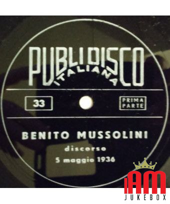 Discorso Del 5 Maggio 1936 [Benito Mussolini] - Flexi-disc 7", 33 ? RPM [product.brand] 1 - Shop I'm Jukebox 