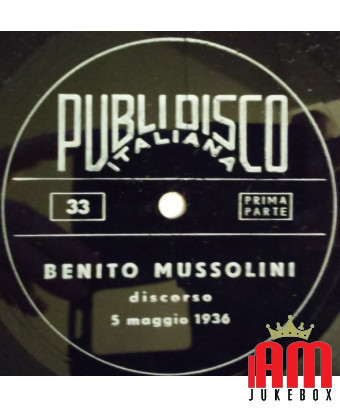 Discours du 5 mai 1936 [Benito Mussolini] - Flexi-disc 7", 33 ? RPM [product.brand] 1 - Shop I'm Jukebox 