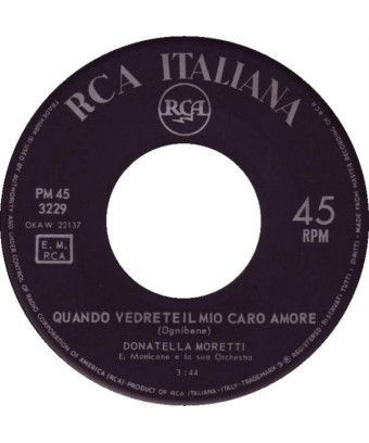 When You See My Dear Love Wedding of Interest [Donatella Moretti] – Vinyl 7", 45 RPM, Mono [product.brand] 1 - Shop I'm Jukebox 