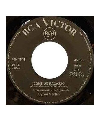 Come Un Ragazzo [Sylvie Vartan] - Vinyl 7", 45 RPM [product.brand] 1 - Shop I'm Jukebox 