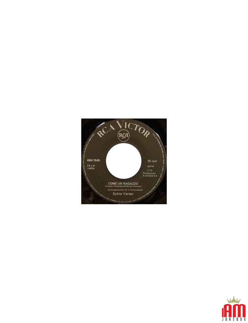 Come Un Ragazzo [Sylvie Vartan] - Vinyl 7", 45 RPM [product.brand] 1 - Shop I'm Jukebox 