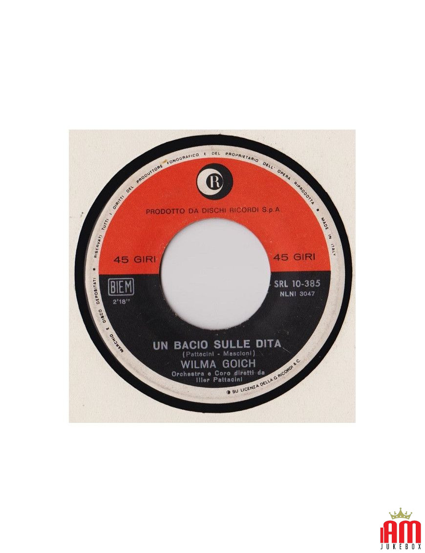 L'Amore Al Mare Un Bacio Sulle Dita [Wilma Goich] - Vinyl 7", 45 RPM [product.brand] 1 - Shop I'm Jukebox 