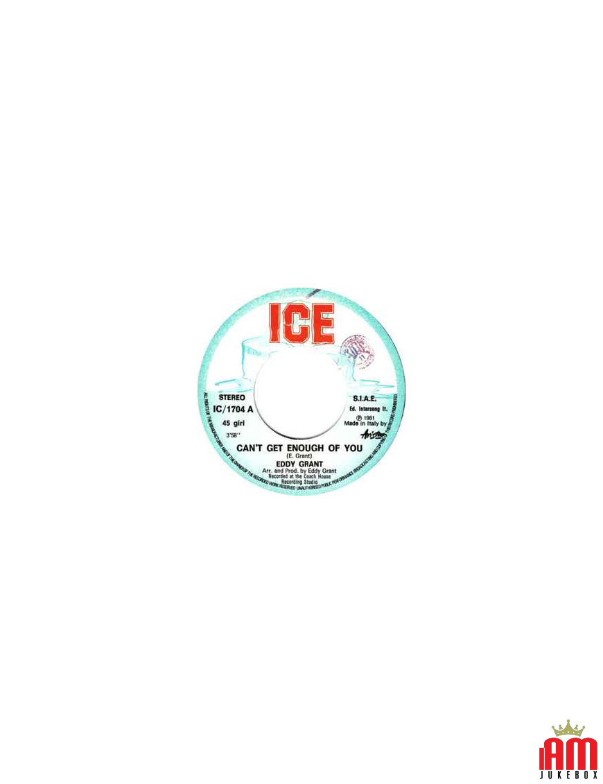 Can't Get Enough Of You [Eddy Grant] – Vinyl 7", 45 RPM, Single [product.brand] 1 - Shop I'm Jukebox 