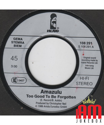 Trop beau pour être oublié [Amazulu] - Vinyl 7", 45 RPM, Single, Stéréo