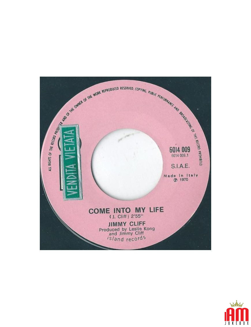 Come Into My Life [Jimmy Cliff] - Vinyl 7", 45 RPM [product.brand] 1 - Shop I'm Jukebox 