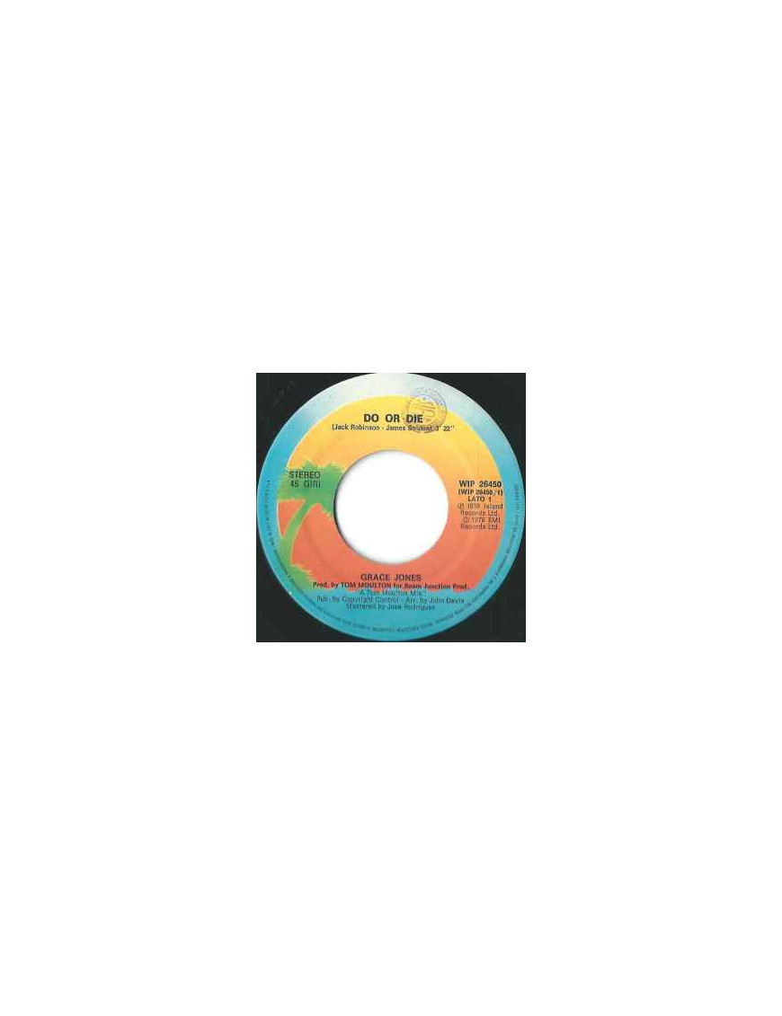 Do Or Die [Grace Jones] - Vinyl 7", 45 RPM, Single [product.brand] 1 - Shop I'm Jukebox 
