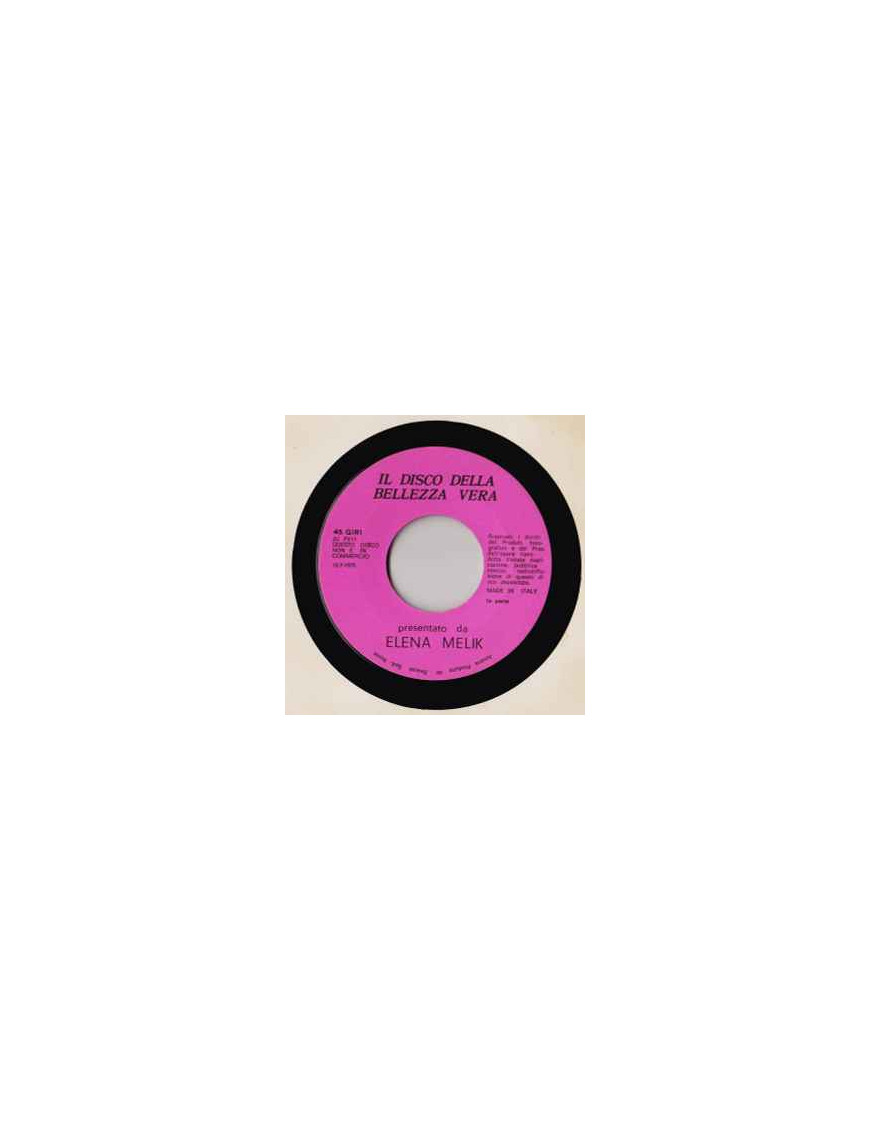 Il Disco Della Bellezza Vera [Elena Melik] - Vinyl 7", 45 RPM, Promo [product.brand] 1 - Shop I'm Jukebox 
