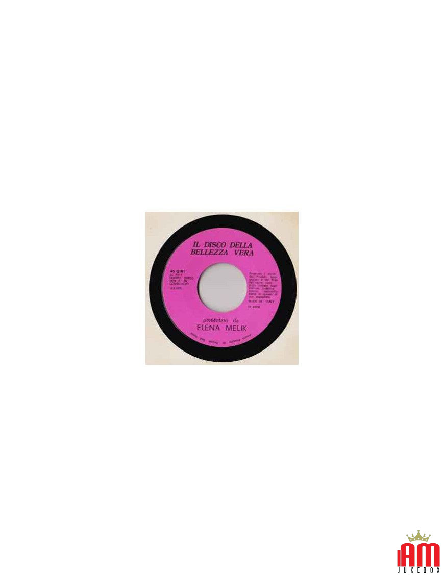 Il Disco Della Bellezza Vera [Elena Melik] - Vinyl 7", 45 RPM, Promo [product.brand] 1 - Shop I'm Jukebox 