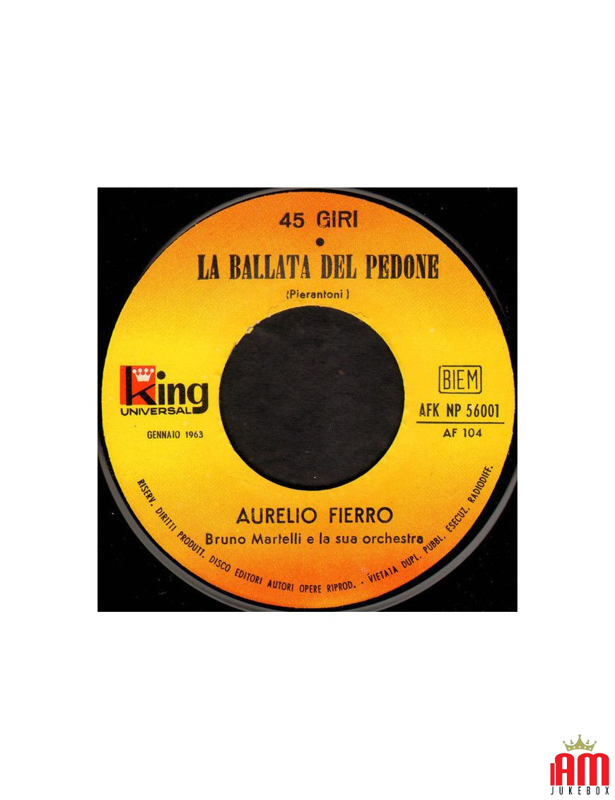 Occhi Neri E Cielo Blu [Aurelio Fierro] - Vinyl 7", 45 RPM [product.brand] 1 - Shop I'm Jukebox 