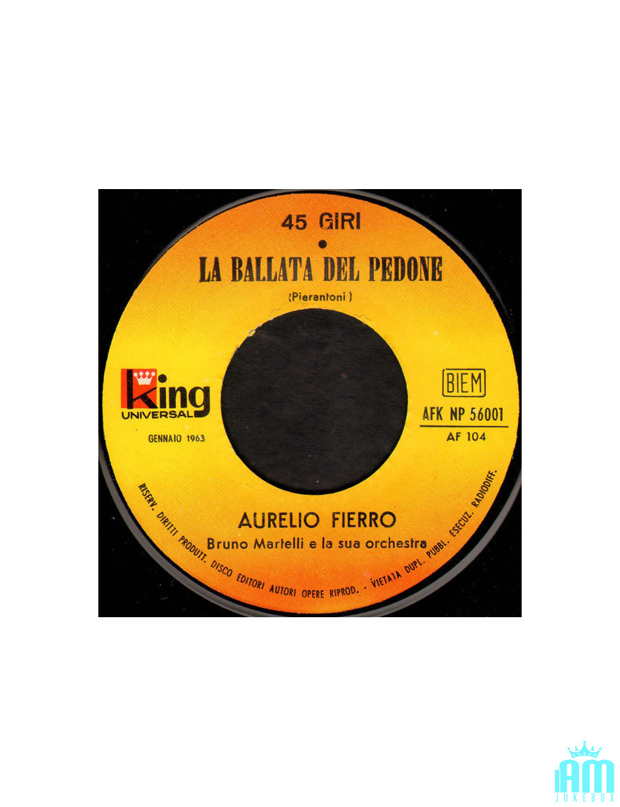 Yeux noirs et ciel bleu [Aurelio Fierro] - Vinyle 7", 45 tours [product.brand] 1 - Shop I'm Jukebox 