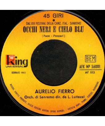 Occhi Neri E Cielo Blu [Aurelio Fierro] - Vinyl 7", 45 RPM [product.brand] 1 - Shop I'm Jukebox 