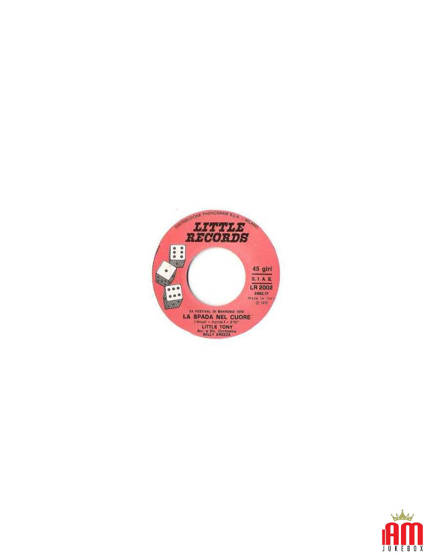 La Spada Nel Cuore [Little Tony] - Vinyl 7", 45 RPM [product.brand] 1 - Shop I'm Jukebox 