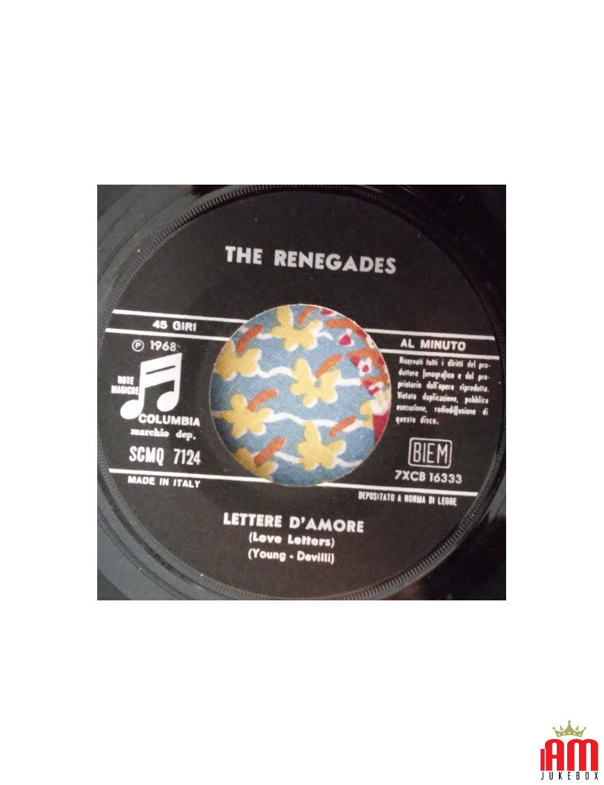 Lettres d'amour [The Renegades (3)] - Vinyle 7", 45 TR/MIN