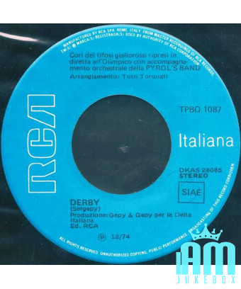 Rome (Don't Discuss, Love) [Antonello Venditti] – Vinyl 7", 45 RPM, Stereo [product.brand] 1 - Shop I'm Jukebox 