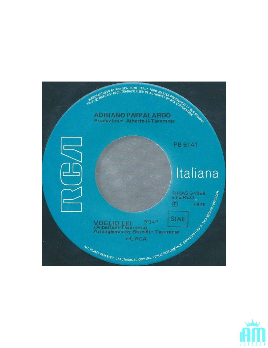 I Want Her Baby [Adriano Pappalardo] – Vinyl 7", 45 RPM, Stereo [product.brand] 1 - Shop I'm Jukebox 